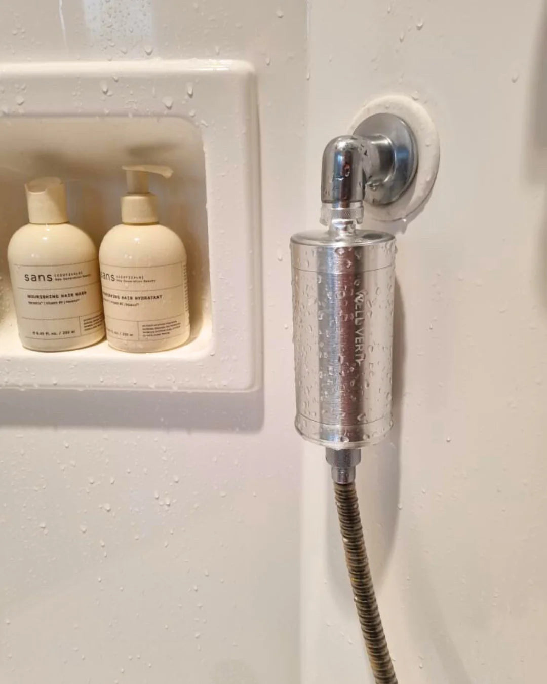 Wellness Pod ™ Shower Filter- Brushed Silver