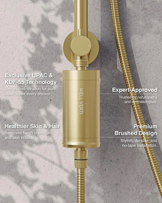 Wellness Pod ™ Shower Filter- Brushed Gold